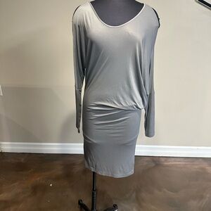BCBGMaxAzria Gray Long Sleeve Dress